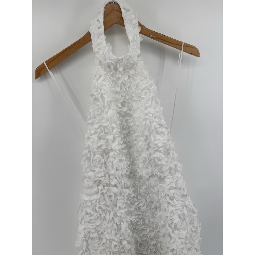 AKIRA Treat Me Well Textured Mini Dress M Backless Detachable Bow Bridal Party - Picture 11 of 16